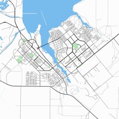 Map of the city of Volgodonsk, Rostov Oblast, Russia.