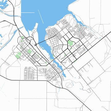 Map of the city of Volgodonsk, Rostov Oblast, Russia.