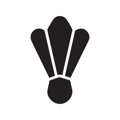 Badminton shuttlecock silhouette icon vector illustration