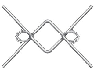 A metallic geometric structure with a diamond at the center