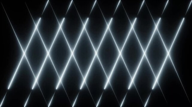 Abstract neon line loop animation with transparent background