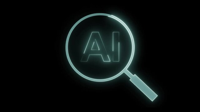 Artificial licence with magnifying glass