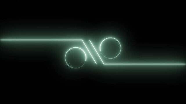 Neon line vs icon isolated