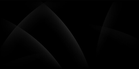 Black Abstract Curved Gradient Background with Smooth Flow. Modern creative trendy design in vector illustration