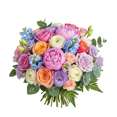 Bouquet isolated on transparent background