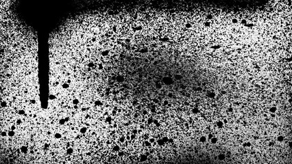 Obraz premium Black spray paint splatters and drips on a transparent background