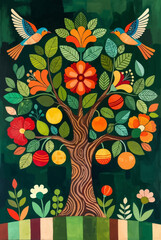 Vibrant mythical creatures with intricate patterns and fiery tails, perfect for fantasy designs and mystical projects