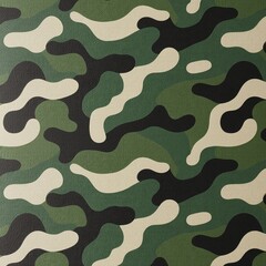 Fototapeta premium Bold and dynamic camo pattern showcasing curves and swirls in muted greens and blacks