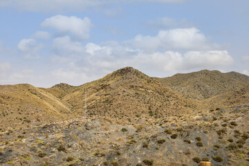Almagrera mountain range on a sunny day