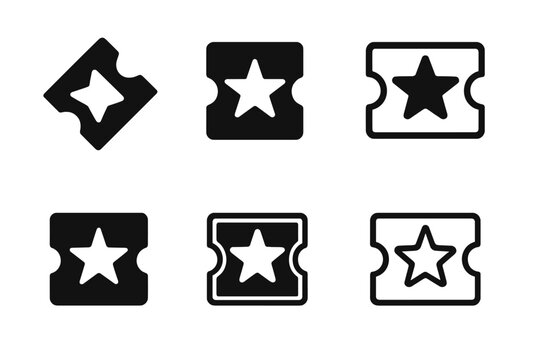 Talent Show Logos. Talent shows and auditions. Set Logo of Talent shows and auditions: audition ticket stub. Icon set. harmonious logo variations of the same