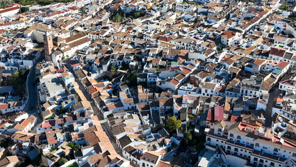 Fototapeta premium Vista aérea del municipio de Casabermeja en la provincia de Málaga, España