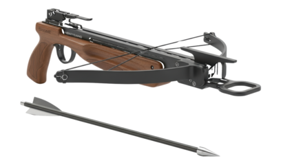 Compact Crossbow with Arrow 6fe1c205 isolated on a transparent background