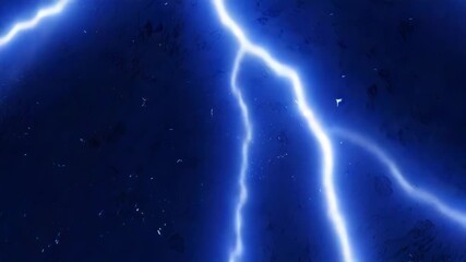 Abstract blue lightning strikes across a dark background