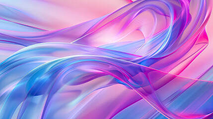 Delicate pastel ribbons swirling in dreamy flowing abstract motion