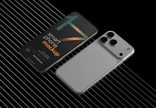Dark Smartphone Mockup for App UI Designs