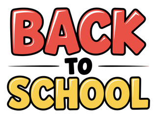The words 'Back to School' are displayed in bold, cartoon-like letters.