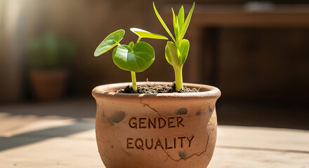Promote gender equality, nurturing growing seedlings
