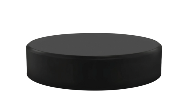 Empty round black podium isolated on transparent background