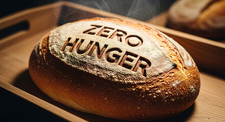 Freshly baked bread with "Zero Hunger" message inspires hope