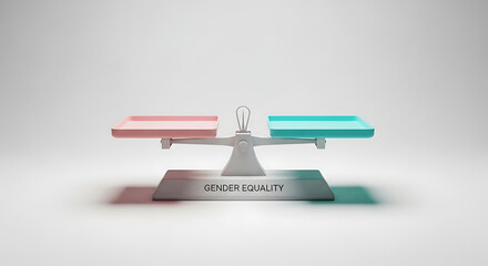 Gender equality scales balance fairness and justice for all