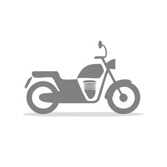 Fototapeta premium Simple gray motorcycle symbol isolated for vehicle or transport design