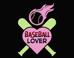 Classic Baseball Lover Design Perfect For Summer Games - printable editable vector art file.