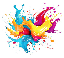 Obraz premium PNG Paint splash backgrounds abstract painting.