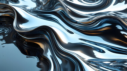 Abstract Swirl Art in Dark Shades