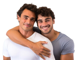 Obraz premium PNG Smile adult men togetherness transparent background