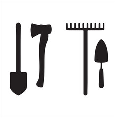 shovel spade tool vector icon