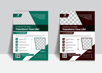 Modern Gym & Fitness Flyer Design