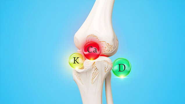 Bone joint with calcium potassium vitamin d image