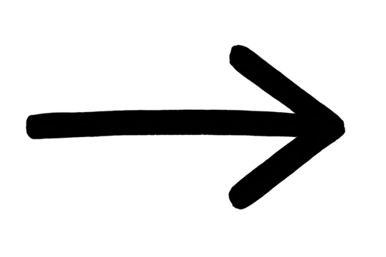 black arrow pointing right on white background, symbol of direction, guidance, and forward