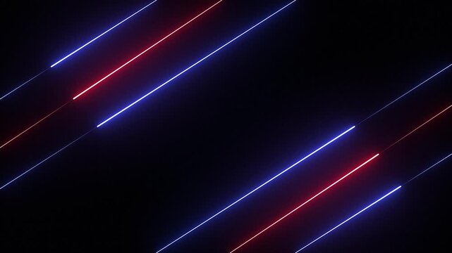 Abstract futuristic background with glowing light effects, resembling police light flashes, shining stars, and dynamic sparks on a deep black backdrop, creating a dramatic & high-energy visual effects