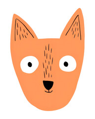 Naklejka premium PNG Fox illustration whimsical cartoon.