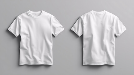 "Plain White Cotton T-Shirt Front and Back View – Classic Unisex Casual Wear"