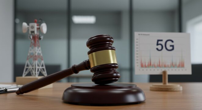 Gavel, 5g technology, and cell tower: illustrating legal frameworks and regulatory challenges in telecommunications infrastructure