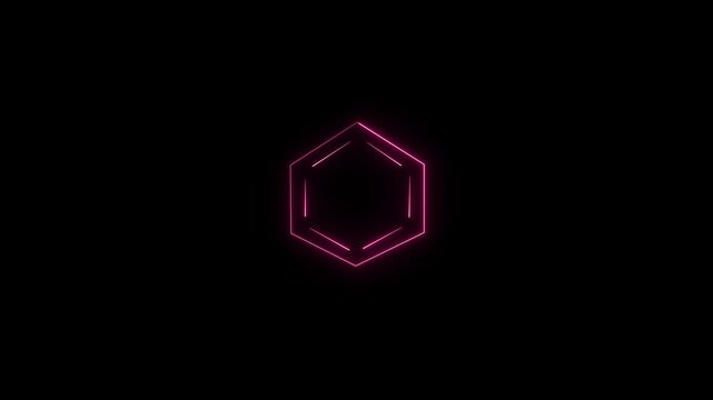 Abstract neon Hud knowledge ability business gear benzin icon Glowing neon line concept. Glowing "PROJECT MANAGEMENT" button in German on a futuristic, abstract wave technology on black background.