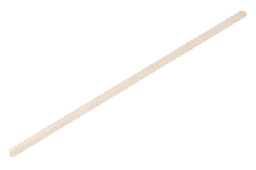 White Drinking Straw on White Background