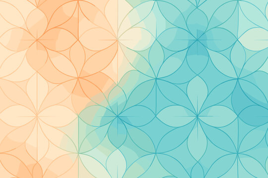 Geometry tones minimalistic seamless petal elegance into floral vector illustration gradient tessellation