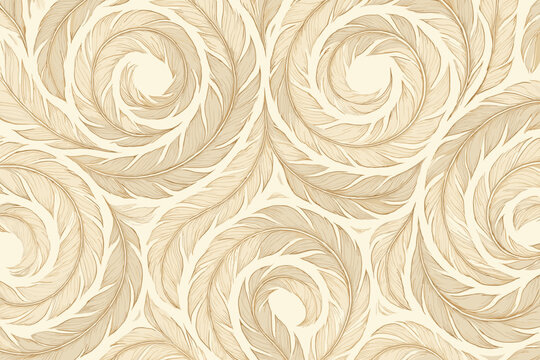 Tones vector arranged texture circular seamless feather paths loop forms design illustration