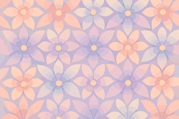 Grid through blossoms alignment light elegance pattern vector floral merge illustration