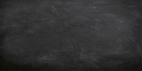 Dark blank vintage chalkboard texture backdrop with chalk grunge surface and old rough frame