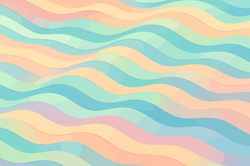 Repeating luminous layered pastel stripeflow vector color waves abstract illustration harmony depth