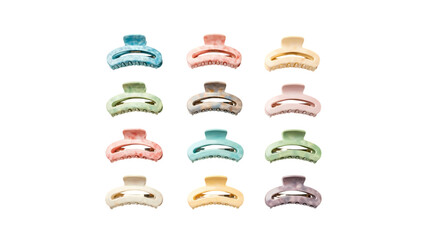 Chic pastel marbled claw clips for effortless styling, adding a touch of modern elegance to any look, perfect for quick updos.