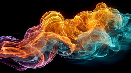 abstract smoke in bright colors