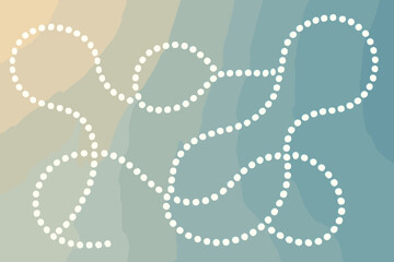 Obraz premium Dotchain pathways across background illustration soft gradient simple circular organized vector dots