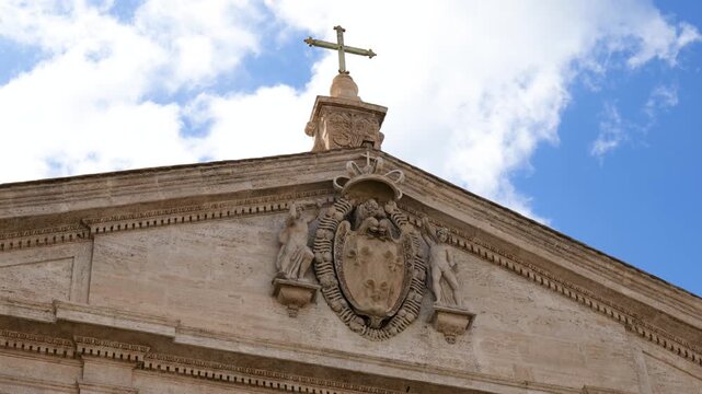 pantheon temple’s rome cloudy sky cross religious symbolism to side front top view temple facade monumental architecture architectural grandeur 