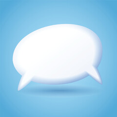 Comic speech bubble, floating shape with shadow, elegant transparent speech shape with shadow and highlight effect