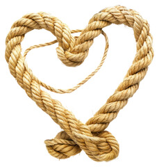Fototapeta premium PNG Heart-shaped rope love symbol